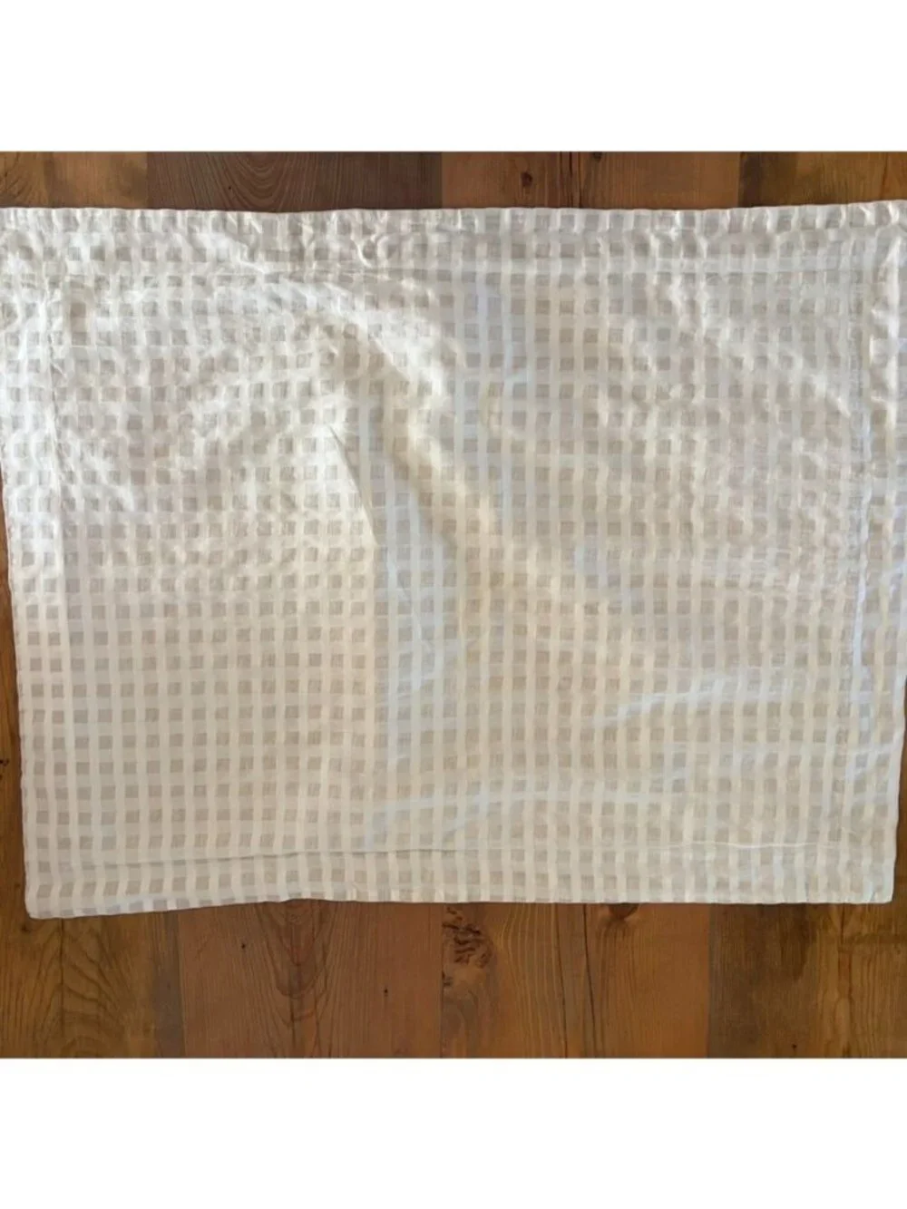 Coyuchi Birch Organic Cotton Standard Sham In Neutral Checkered Design